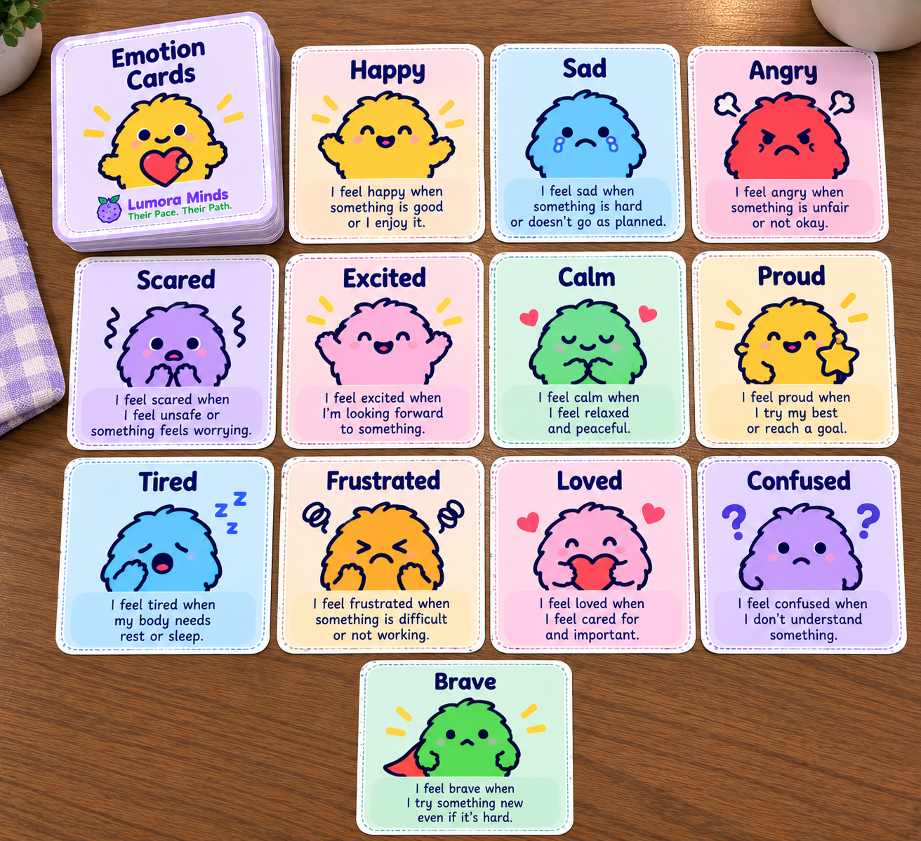 Lumora Minds Visual Daily Routine Kit — Printable Routine, Communication & Choice Cards